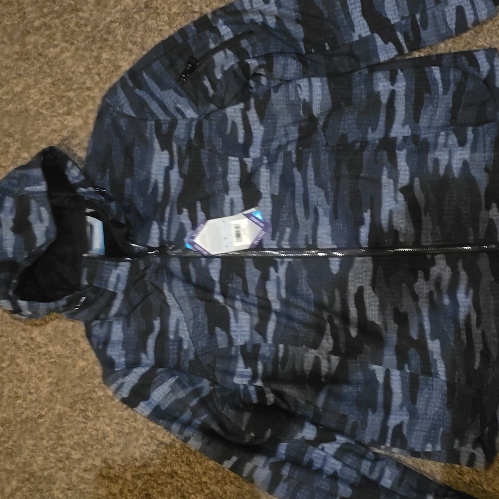Free Country Women's Super Softshell Jacket - Black and Gray Camouflage